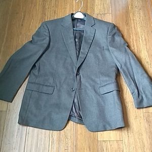Brown tweed suit jacket